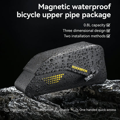 Magnetic Top Tube Bag 0.8L Water-Resistant Bike Frame Bag