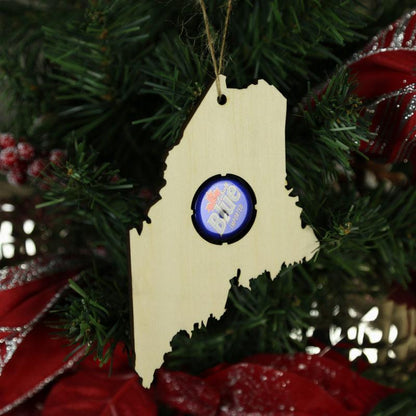 Maine Beer Cap Map Ornaments
