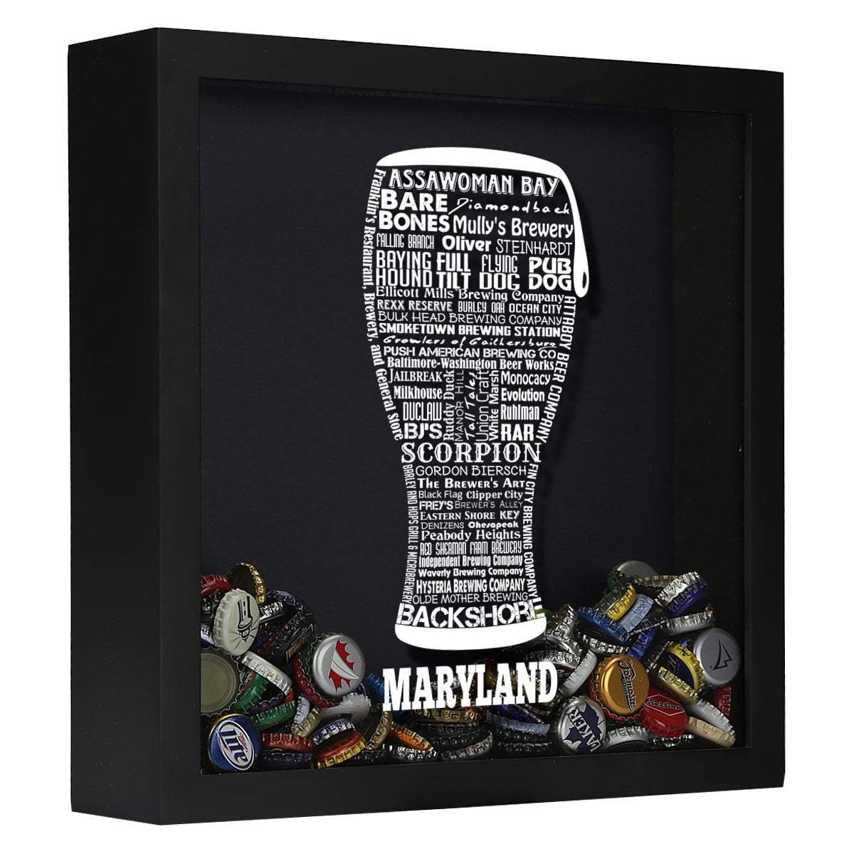 Maryland Beer Typography Shadow Box