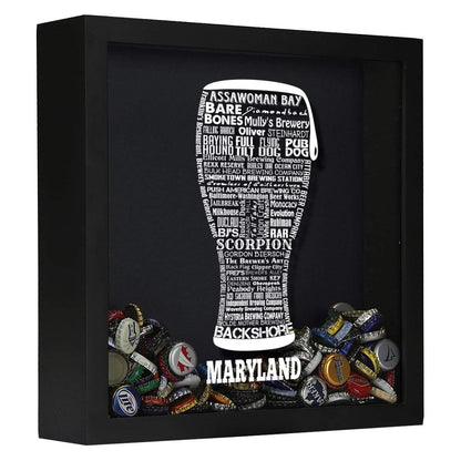 Maryland Beer Typography Shadow Box