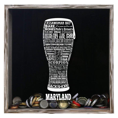 Maryland Beer Typography Shadow Box