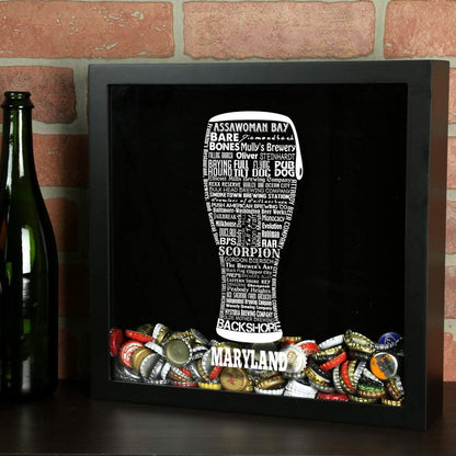 Maryland Beer Typography Shadow Box