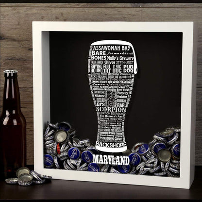 Maryland Beer Typography Shadow Box