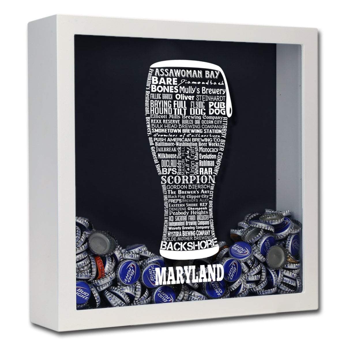 Maryland Beer Typography Shadow Box