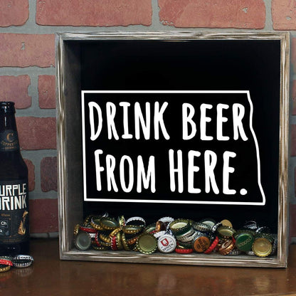 Maryland Drink Beer From Here Beer Cap Shadow Box