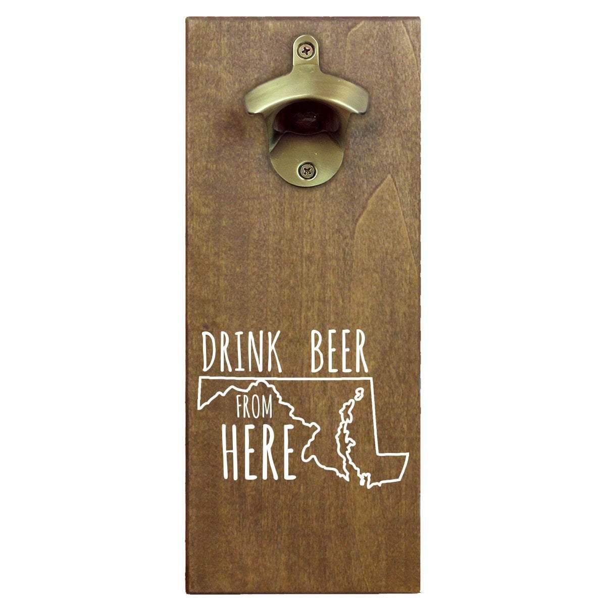 Maryland Drink Beer From Here Cap Catching Magnetic Bottle Opener
