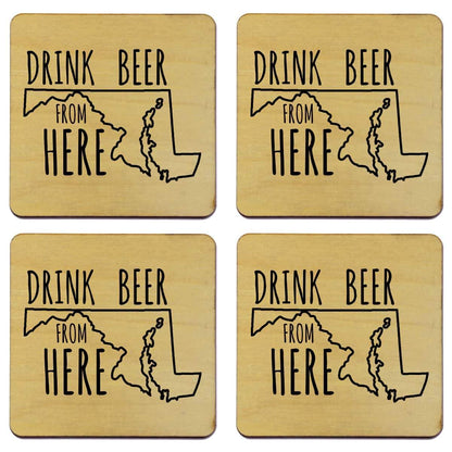 Maryland Drink Beer From Here Coasters