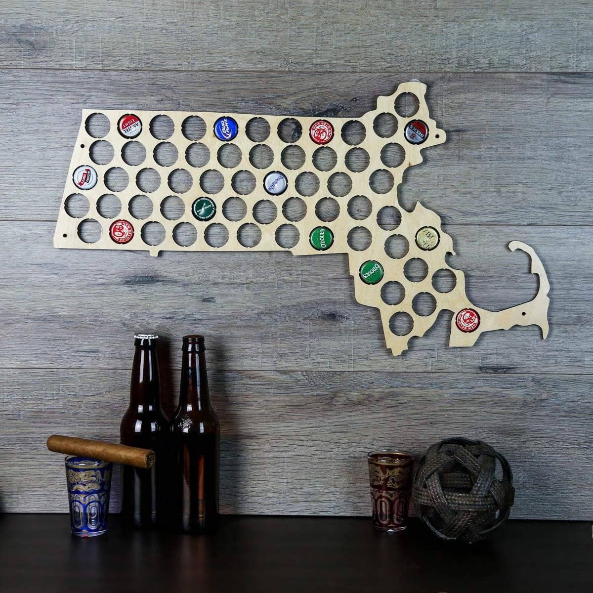 Massachusetts Beer Cap Map