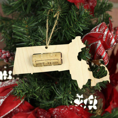 Massachusetts Wine Cork Holder Ornaments