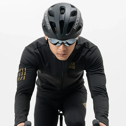 Men's Winter Cycling Jacket Windproof Thermal Fleece for 41–59°F