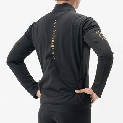 Men's Winter Cycling Jacket Windproof Thermal Fleece for 41–59°F
