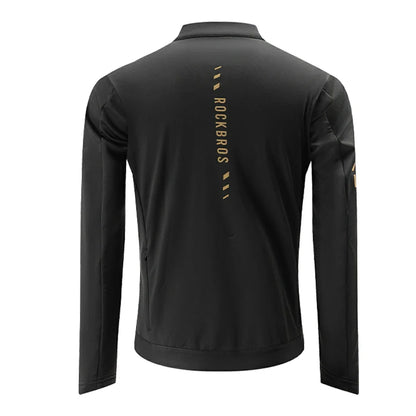 Men's Winter Cycling Jacket Windproof Thermal Fleece for 41–59°F