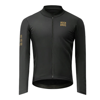 Men's Winter Cycling Jacket Windproof Thermal Fleece for 41–59°F