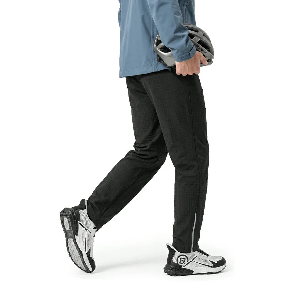 Men's Winter Cycling Pants Windproof Fleece Pants