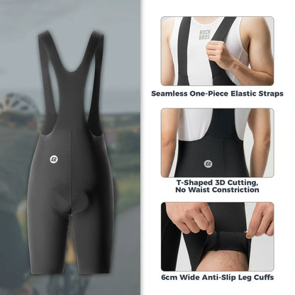 Men's Cycling Bib Shorts with 3D Padding Breathable Stretch Fabric