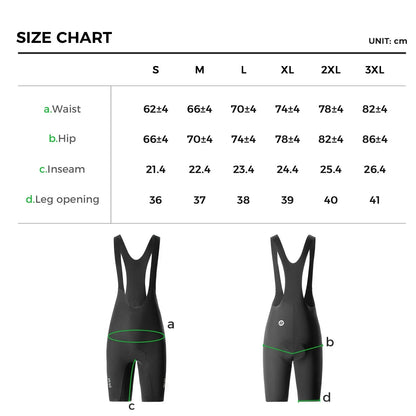 Men's Cycling Bib Shorts with 3D Padding Breathable Stretch Fabric