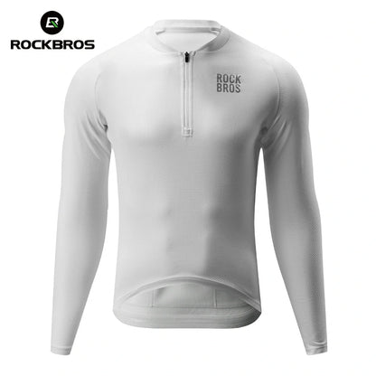 Men’s Summer Long Sleeve Cycling Jersey – Mesh Half-Zip
