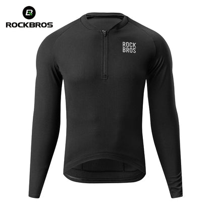 Men’s Summer Long Sleeve Cycling Jersey – Mesh Half-Zip