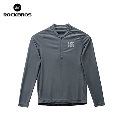 Men’s Summer Long Sleeve Cycling Jersey – Mesh Half-Zip