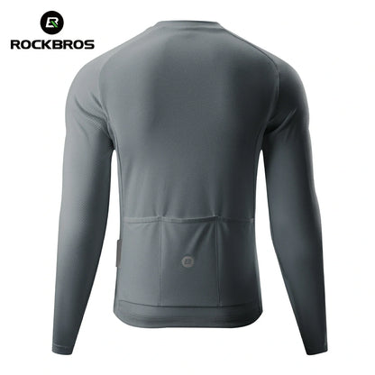 Men’s Summer Long Sleeve Cycling Jersey – Mesh Half-Zip