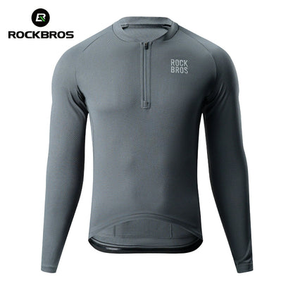 Men’s Summer Long Sleeve Cycling Jersey – Mesh Half-Zip