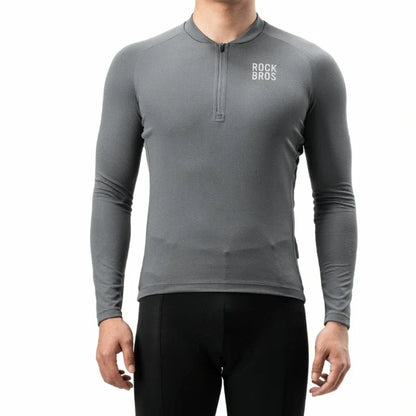 Men’s Summer Long Sleeve Cycling Jersey – Mesh Half-Zip