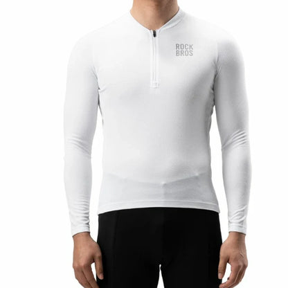 Men’s Summer Long Sleeve Cycling Jersey – Mesh Half-Zip