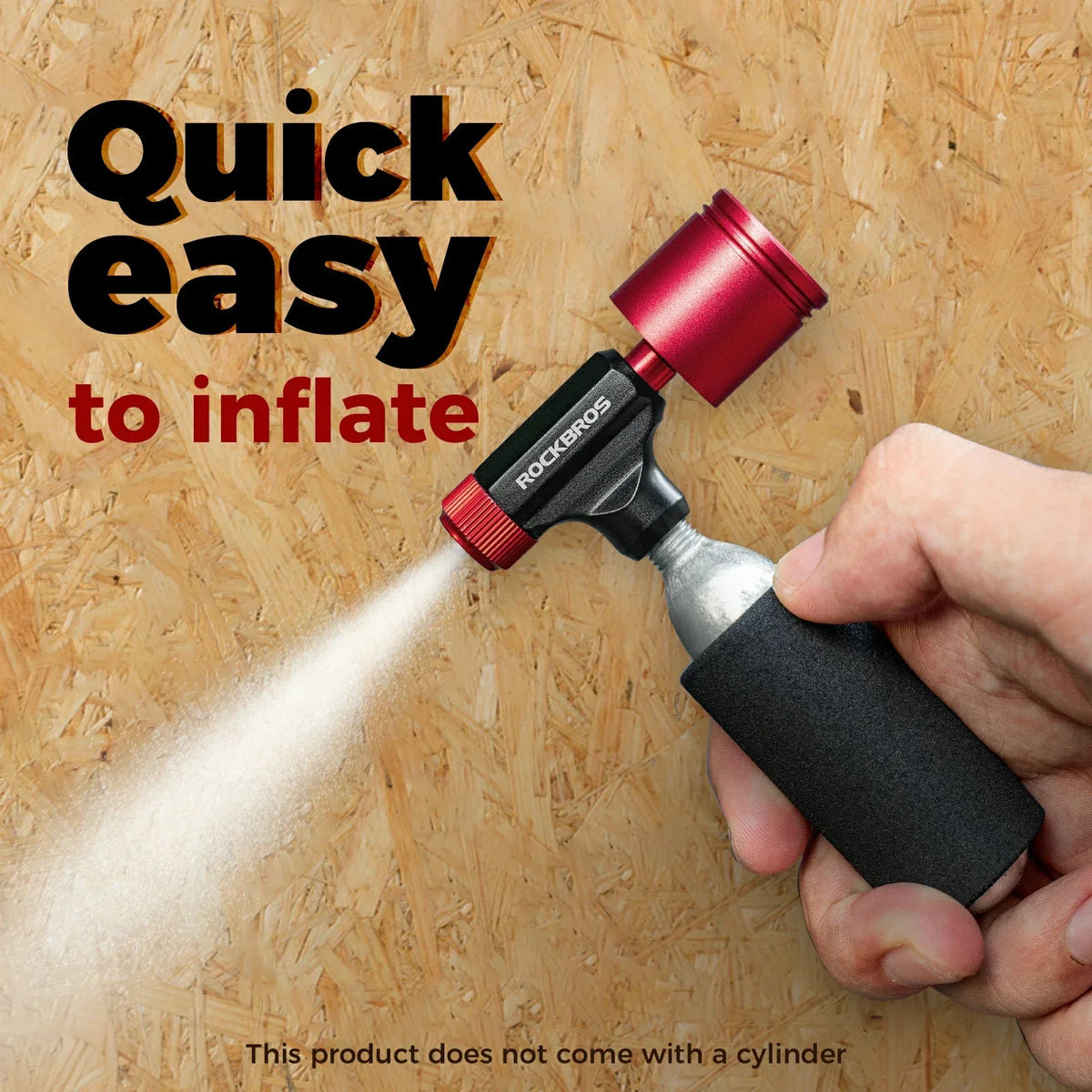 CO2 Bike Tire Inflator with Pressure Gauge for Presta & Schrader Valves