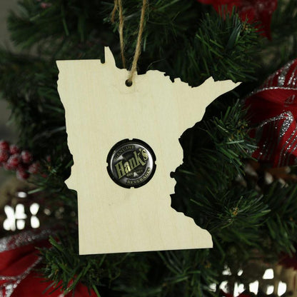 Minnesota Beer Cap Map Ornaments