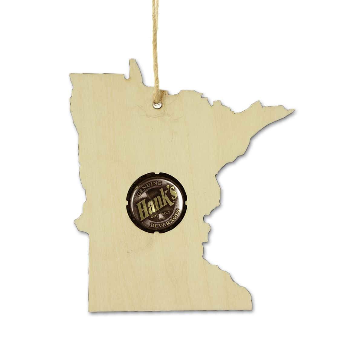 Minnesota Beer Cap Map Ornaments