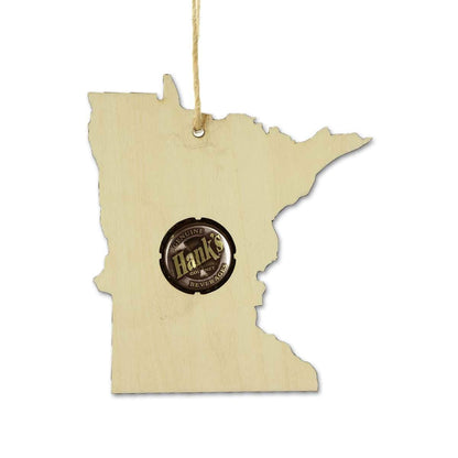 Minnesota Beer Cap Map Ornaments