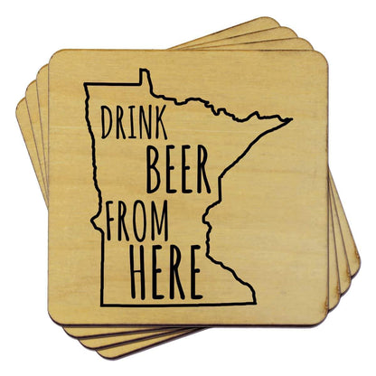 Minnesota Drink Beer From Here Coasters