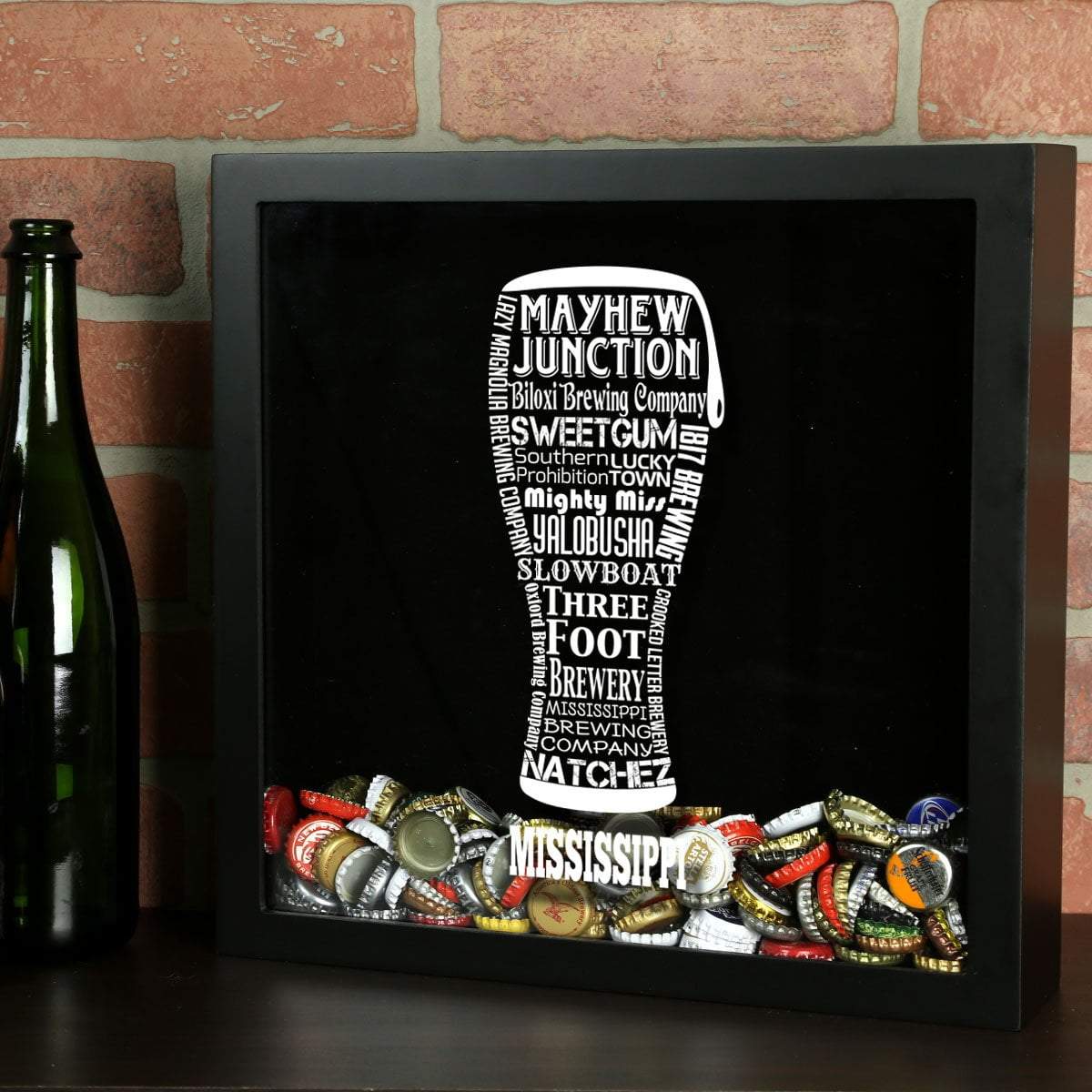 Mississippi Beer Typography Shadow Box