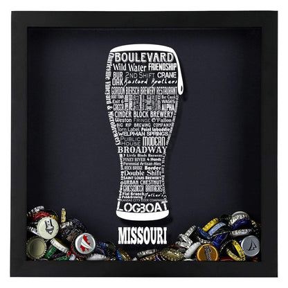 Missouri Beer Typography Shadow Box