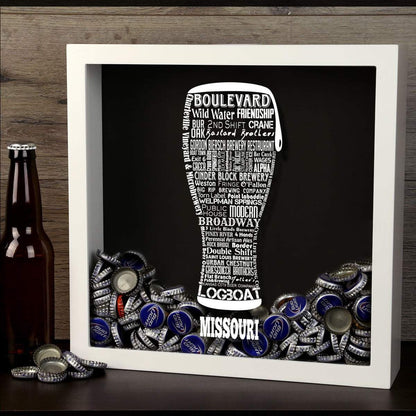 Missouri Beer Typography Shadow Box