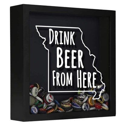 Missouri Drink Beer From Here Beer Cap Shadow Box