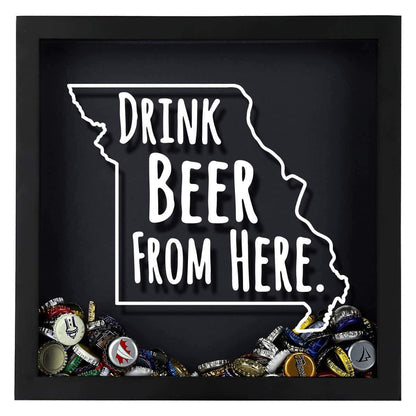 Missouri Drink Beer From Here Beer Cap Shadow Box
