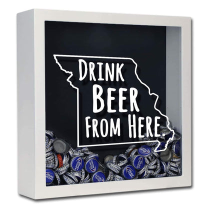 Missouri Drink Beer From Here Beer Cap Shadow Box