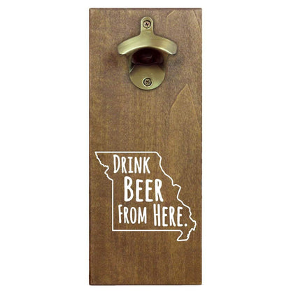 Missouri Drink Beer From Here Cap Catching Magnetic Bottle Opener