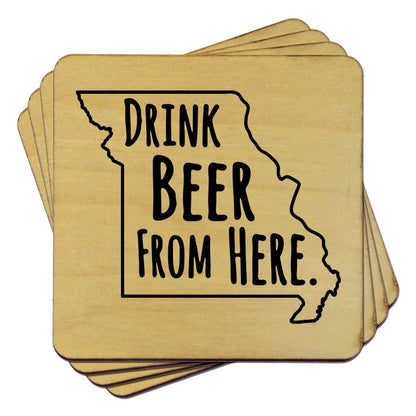 Missouri Drink Beer From Here Coasters