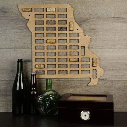 Missouri Wine Cork Map