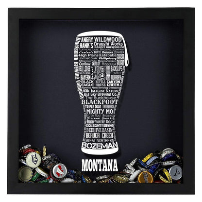 Montana Beer Typography Shadow Box