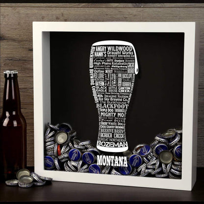 Montana Beer Typography Shadow Box