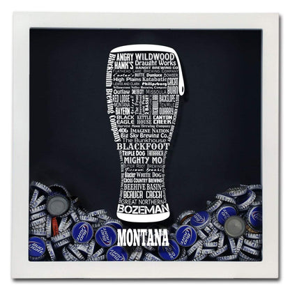 Montana Beer Typography Shadow Box