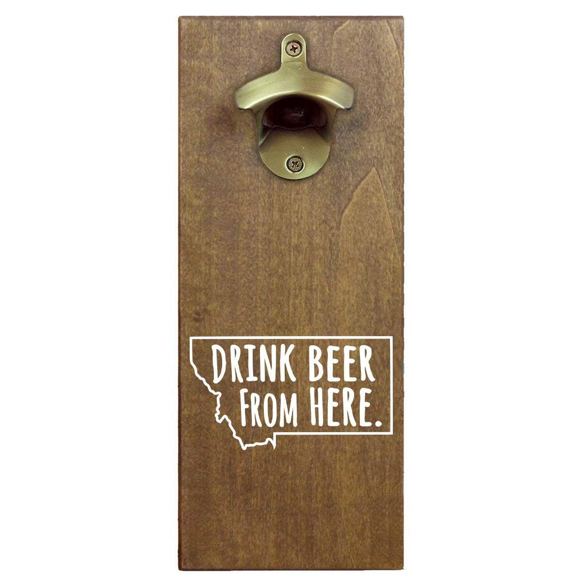 Montana Drink Beer From Here Cap Catching Magnetic Bottle Opener