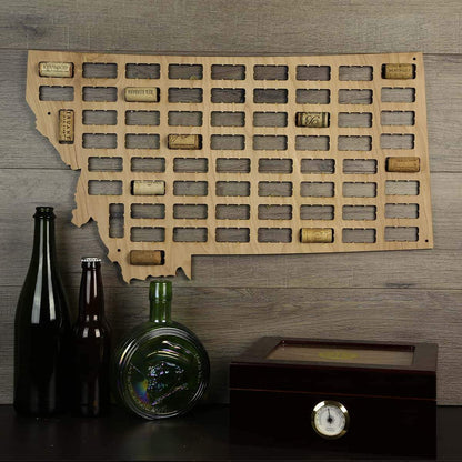 Montana Wine Cork Map