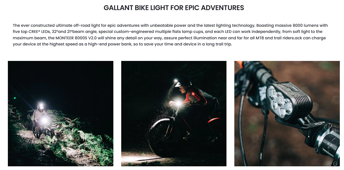 MONTEER 8000S GALAXY V2.0 Remote MTB Light