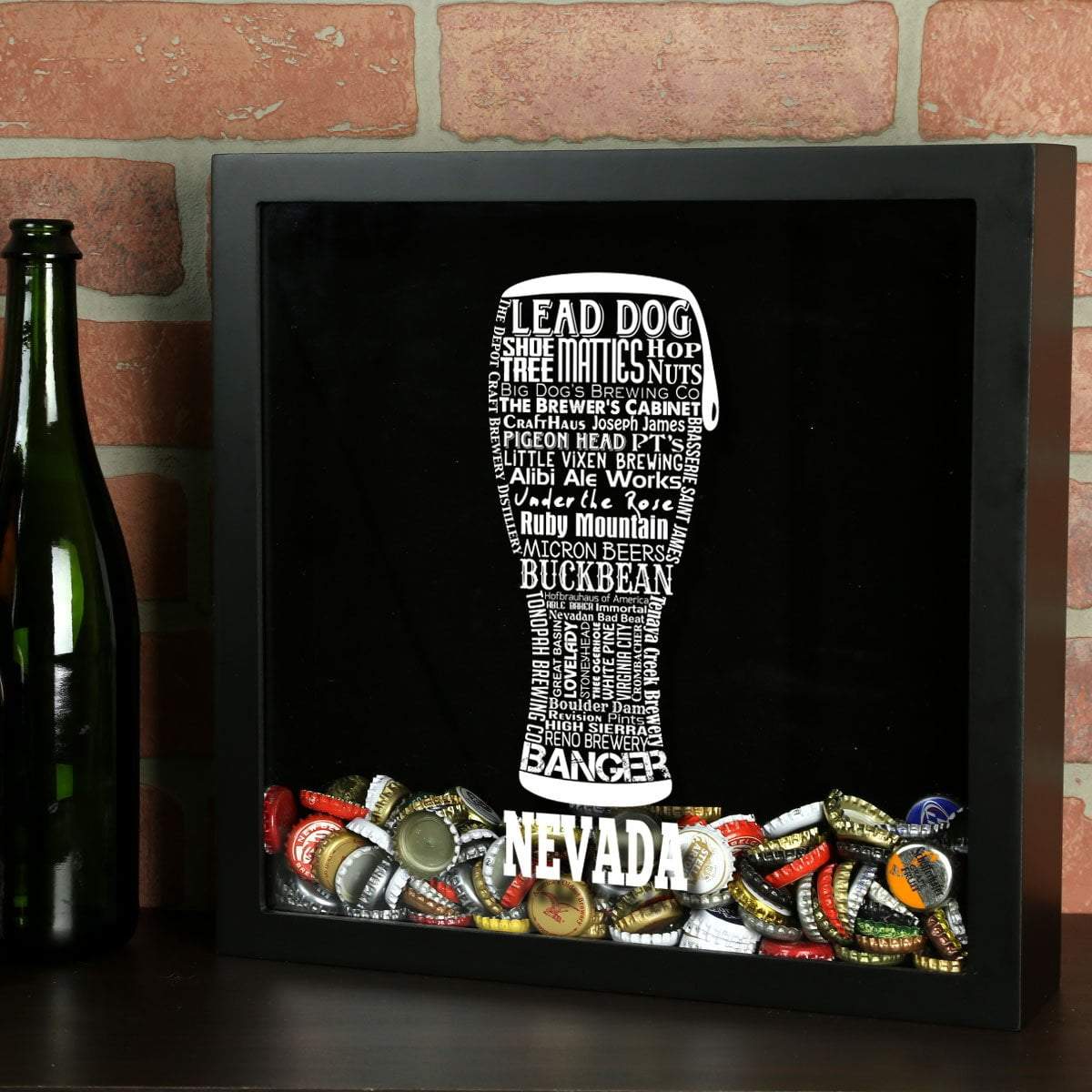 Nevada Beer Typography Shadow Box