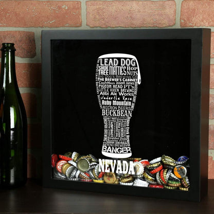 Nevada Beer Typography Shadow Box