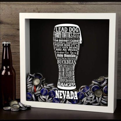 Nevada Beer Typography Shadow Box